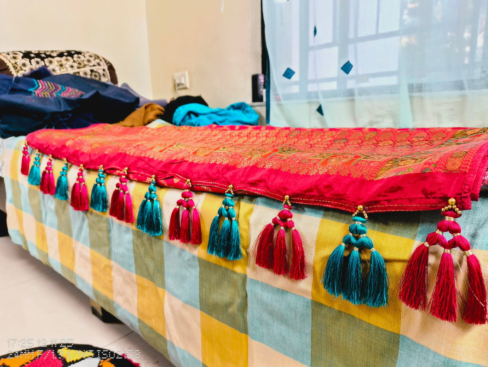 Saree tassels, pico fall and saree pre-pleating — by Susheela Gangadhar