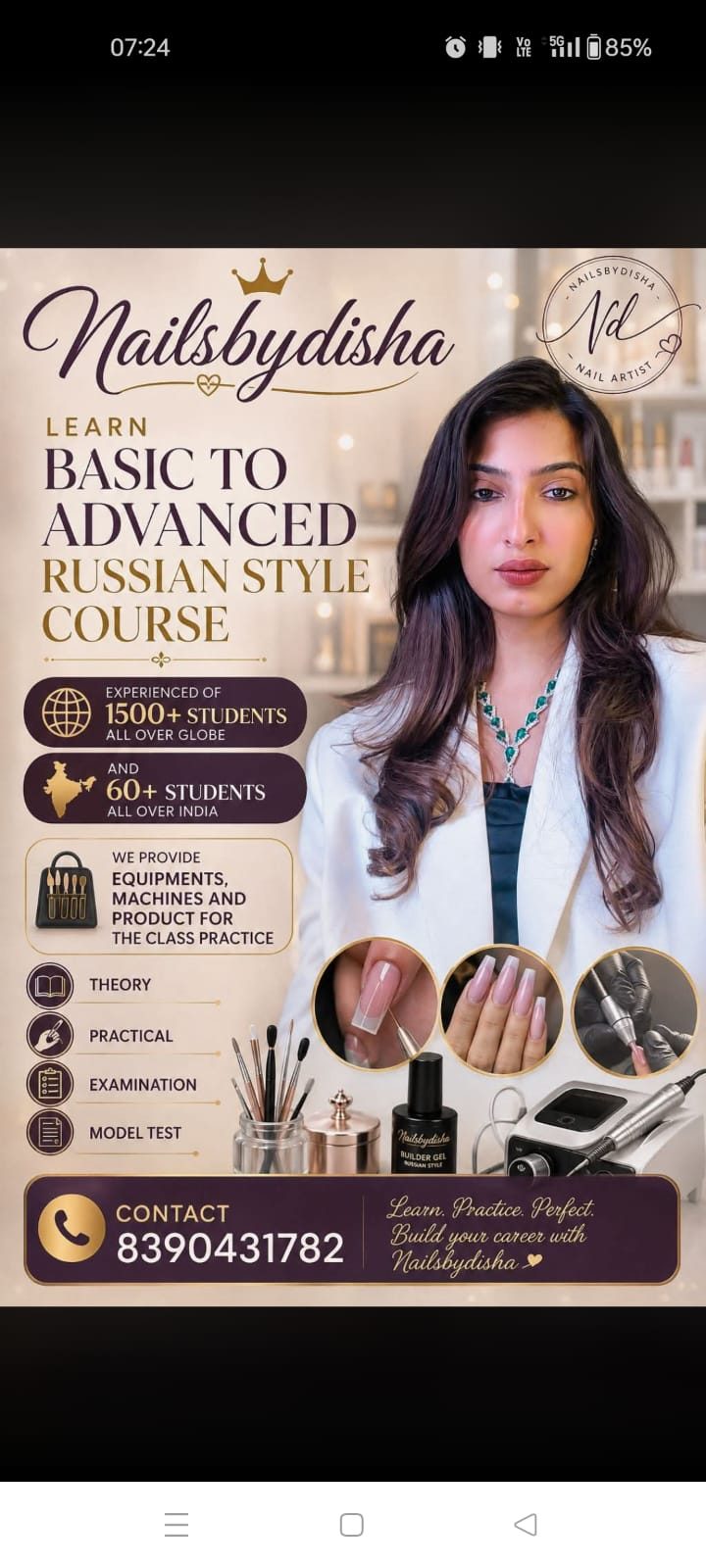 Basic to Advanced Russian Style Nail Course — by Disha Golani